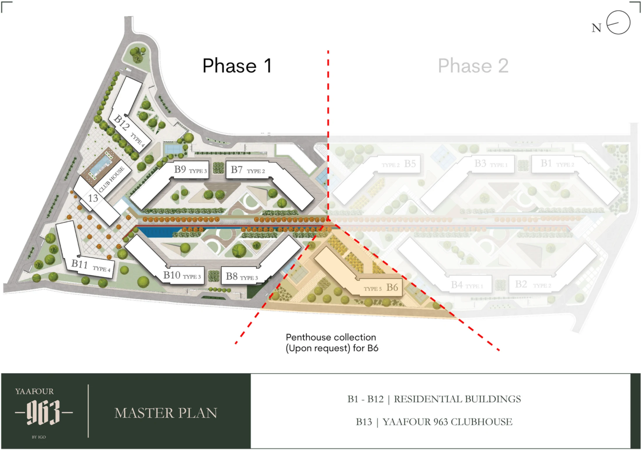 Yaafour 963 master plan — top-view site layout